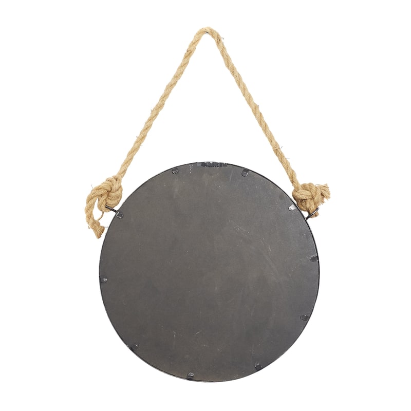 Metal Wall Mirror with Rope Accents - Set of 2 Brown - Roche River Decor