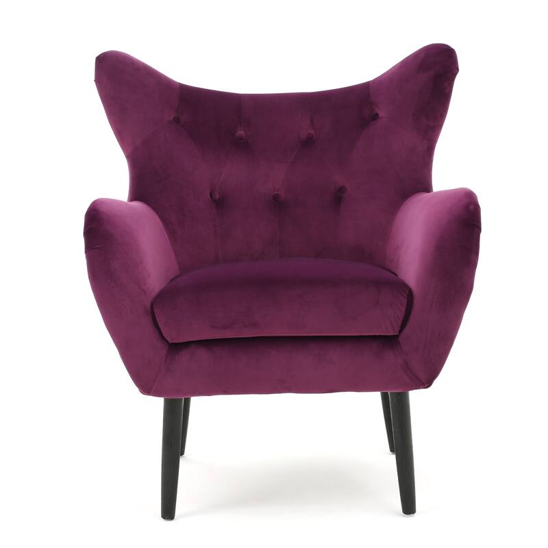 Mid Century Armchair Wingback Chairs Sofa Chair Accent Chairs - Purple