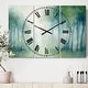 preview thumbnail 1 of 4, Designart 'Walk in the Forest' Cottage 3 Panels Large Wall CLock - 36 in. wide x 28 in. high - 3 panels
