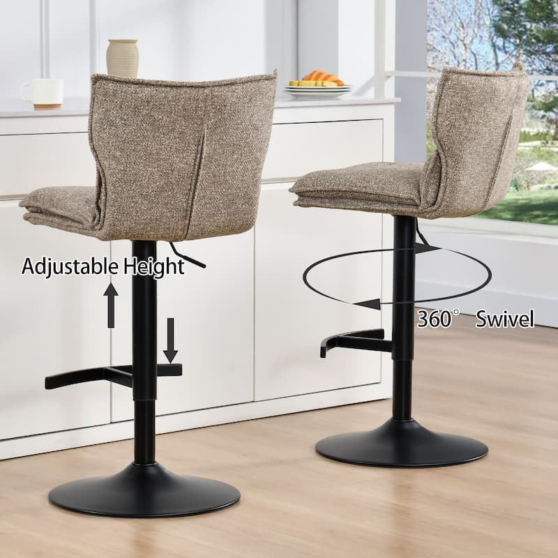 Swivel Adjustable Height with Armless Bar Stools