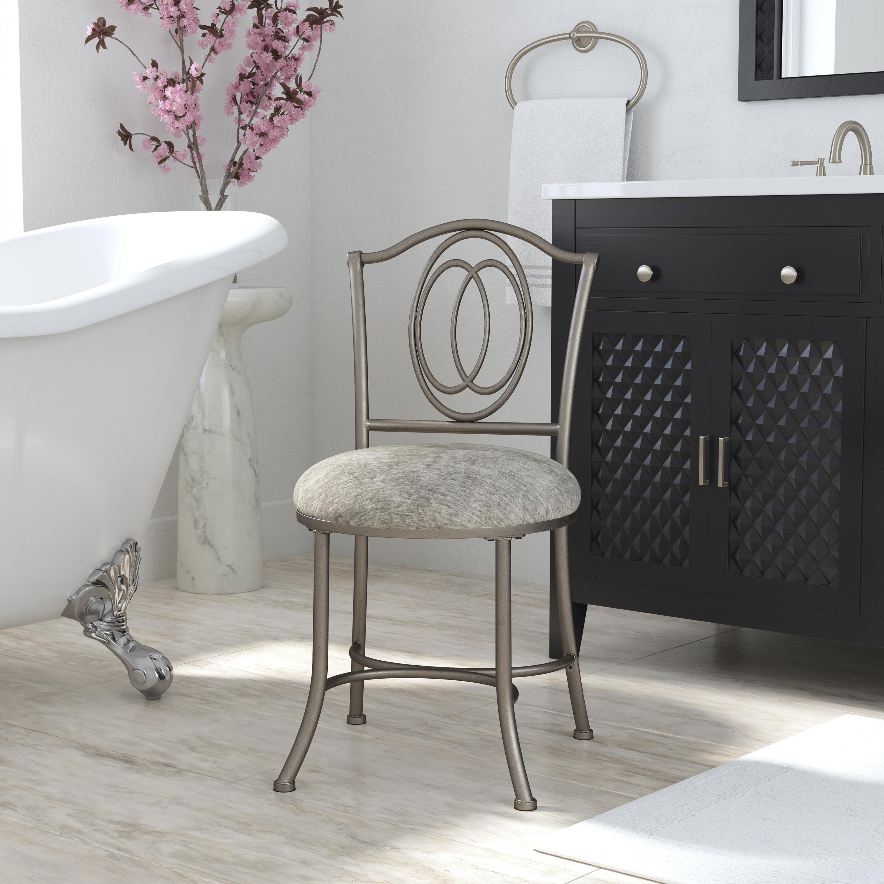 Wide vanity sales chair