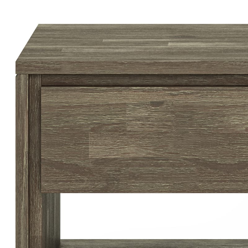 WYNDENHALL Mitchell SOLID WOOD / Metal 22 inch wide Square Modern Industrial End Table - 22 W x 22 D x 22 H