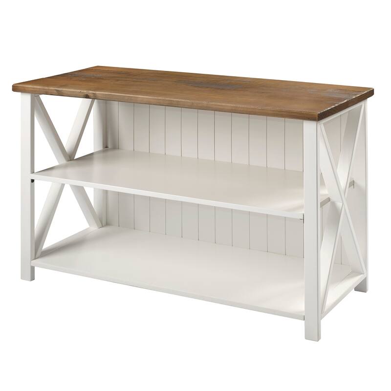 Middlebrook Farmhouse 52-inch Solid Wood Bookshelf Console