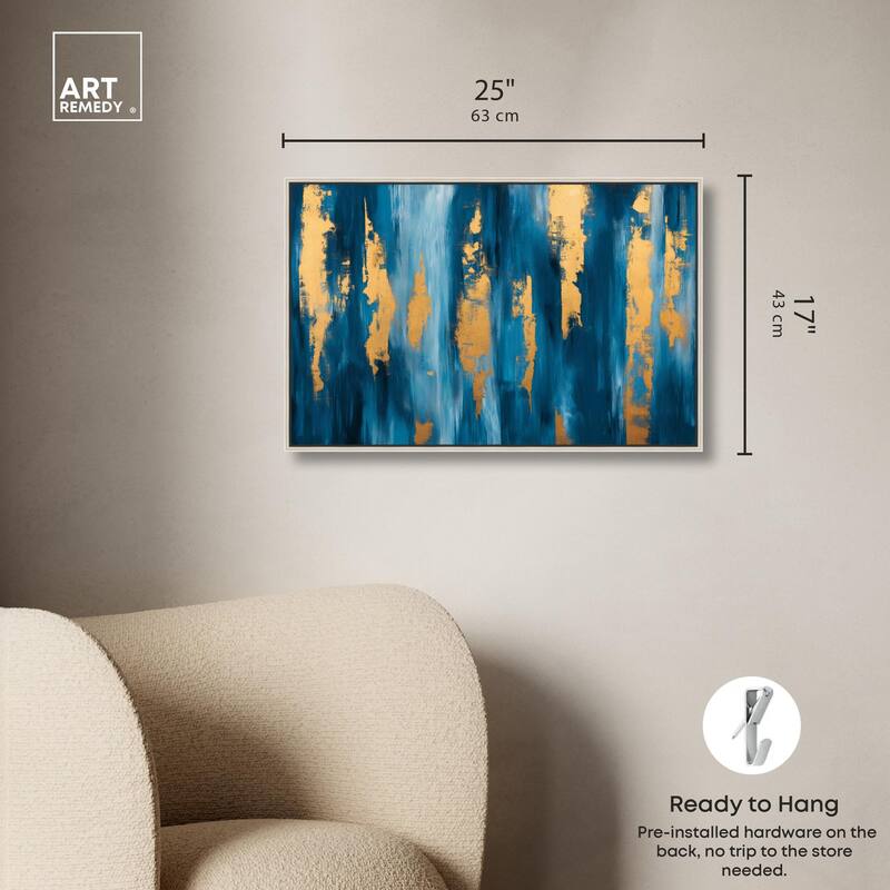 Dark Texture Golden Touch II Canvas by Art Remedy