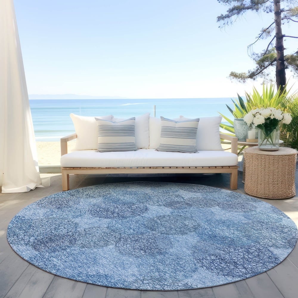 Machine Washable Indoor/ Outdoor Boho Sphere Chantille Rug