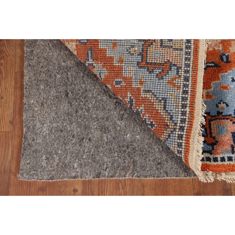 Orange & Blue Kazak Indian Foyer Rug Hand-Knotted Wool Carpet - 2'0" x 3'0"