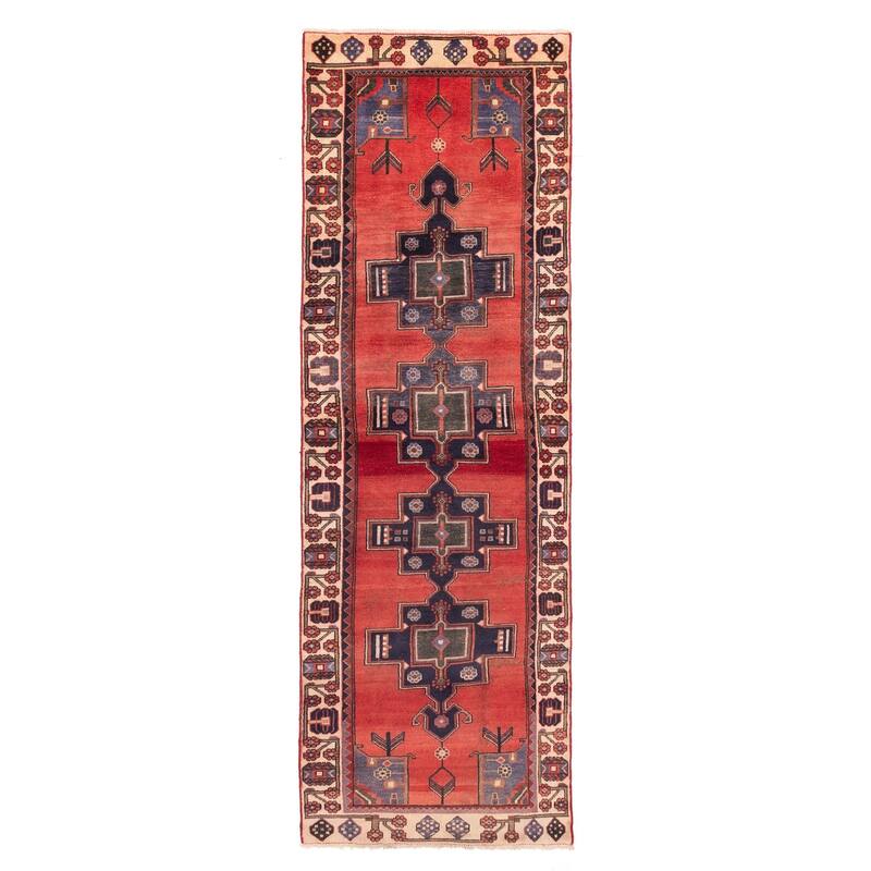 ECARPETGALLERY Hand-knotted Konya Anatolian Red Wool Rug - 3'2 x 9'9