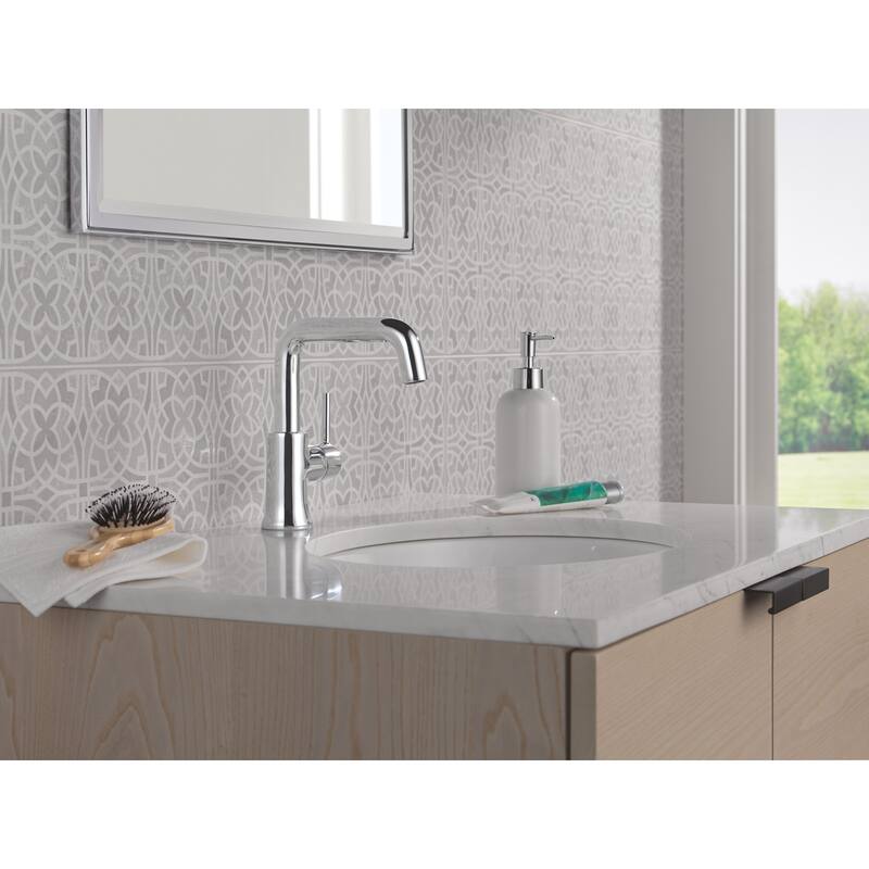Delta 554HAR-DST Trinsic 1.2 GPM Single Hole Bathroom Faucet with Push