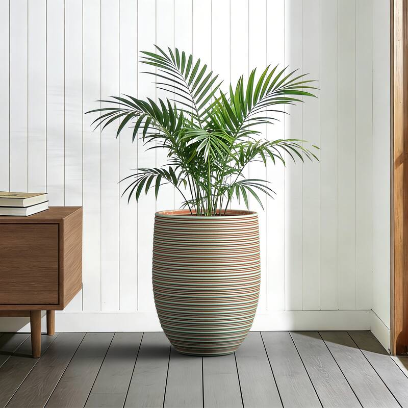 Upgraded Interior Concrete Round Planter for Indoor & Outdoor - 17 x 21.5