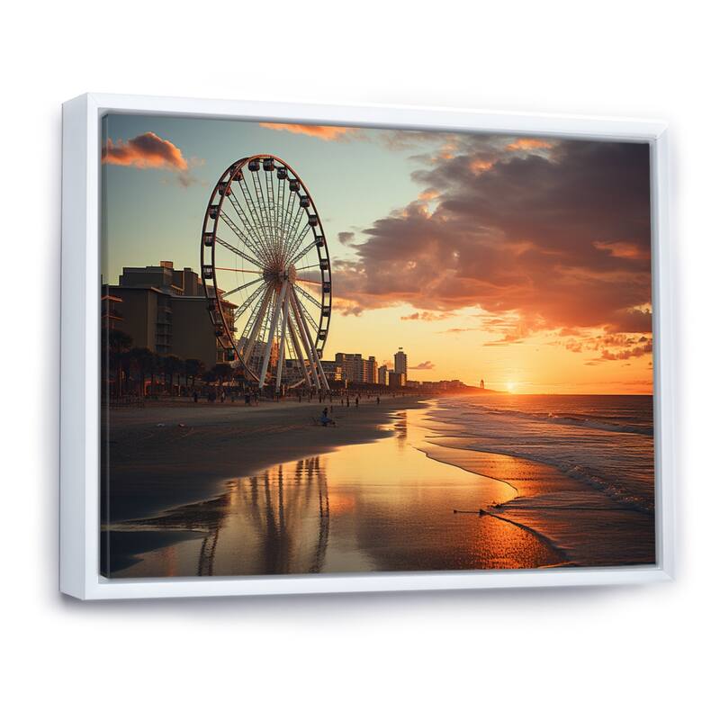 Designart "Myrtle Beach South I" Nautical & Beach Framed Wall Decor
