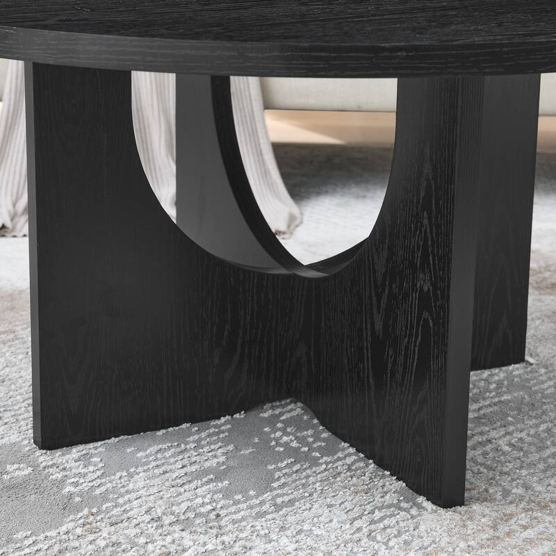 Minimalist Solid Wood Coffee Table, Modern Design with Waterproof Surface, 330 lbs Capacity