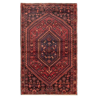 ECARPETGALLERY Hand-knotted Andelz Red Wool Rug - 3'9 x 6'1