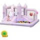 preview thumbnail 1 of 6, Inflatable Bounce House for Kids Castle Children Bouncer with Widen Slide Kids