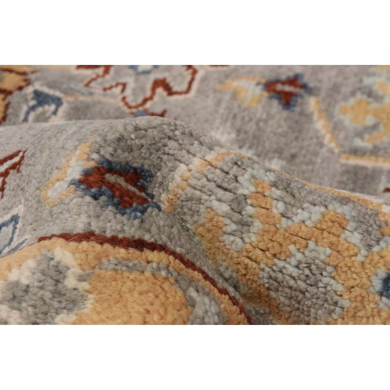 ECARPETGALLERY Hand-knotted Royal Oushak Grey Wool Rug - 6'1 x 8'10