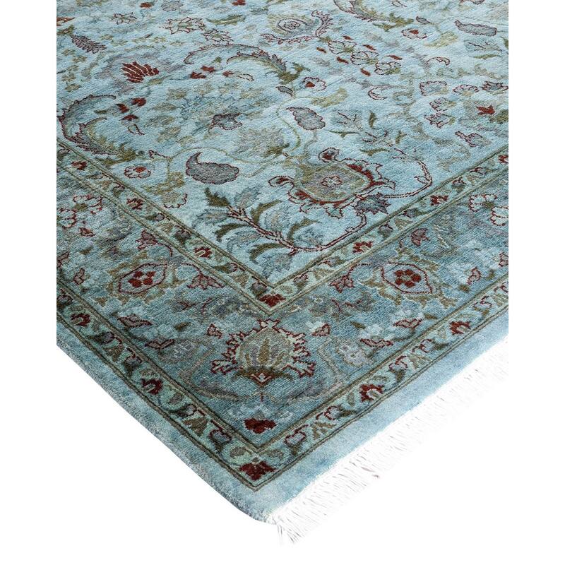 Overdyed, One-of-a-Kind Hand-Knotted Area Rug - Gray - 4' 2" x 6' 3"