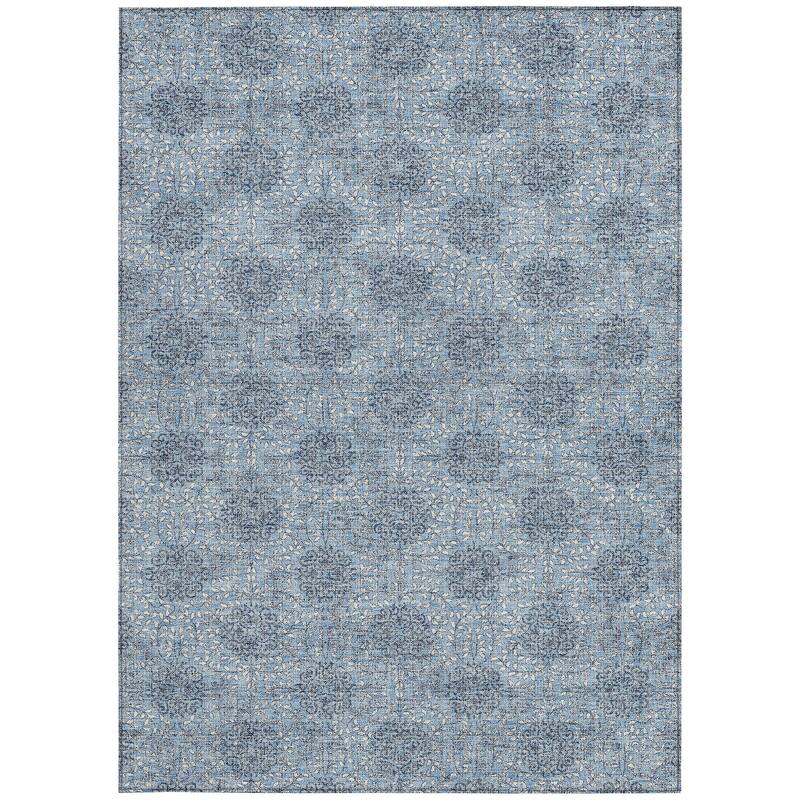 HomeRoots Damask Transitional Rectangle Outdoor Rug