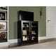 preview thumbnail 17 of 35, Palace Imports 100% Solid Wood TV Stand with Clear Glass Doors for TVs up to 32" Black