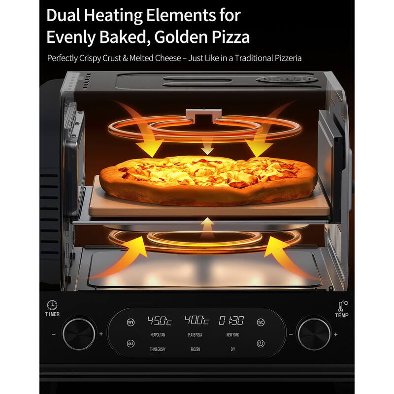 Electric Pizza Oven For 12in. Pizza With 5 Presets