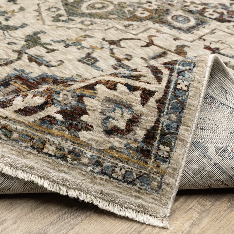 Style Haven Caiden Traditional Center Medallion Beige/ Multi Area Rug