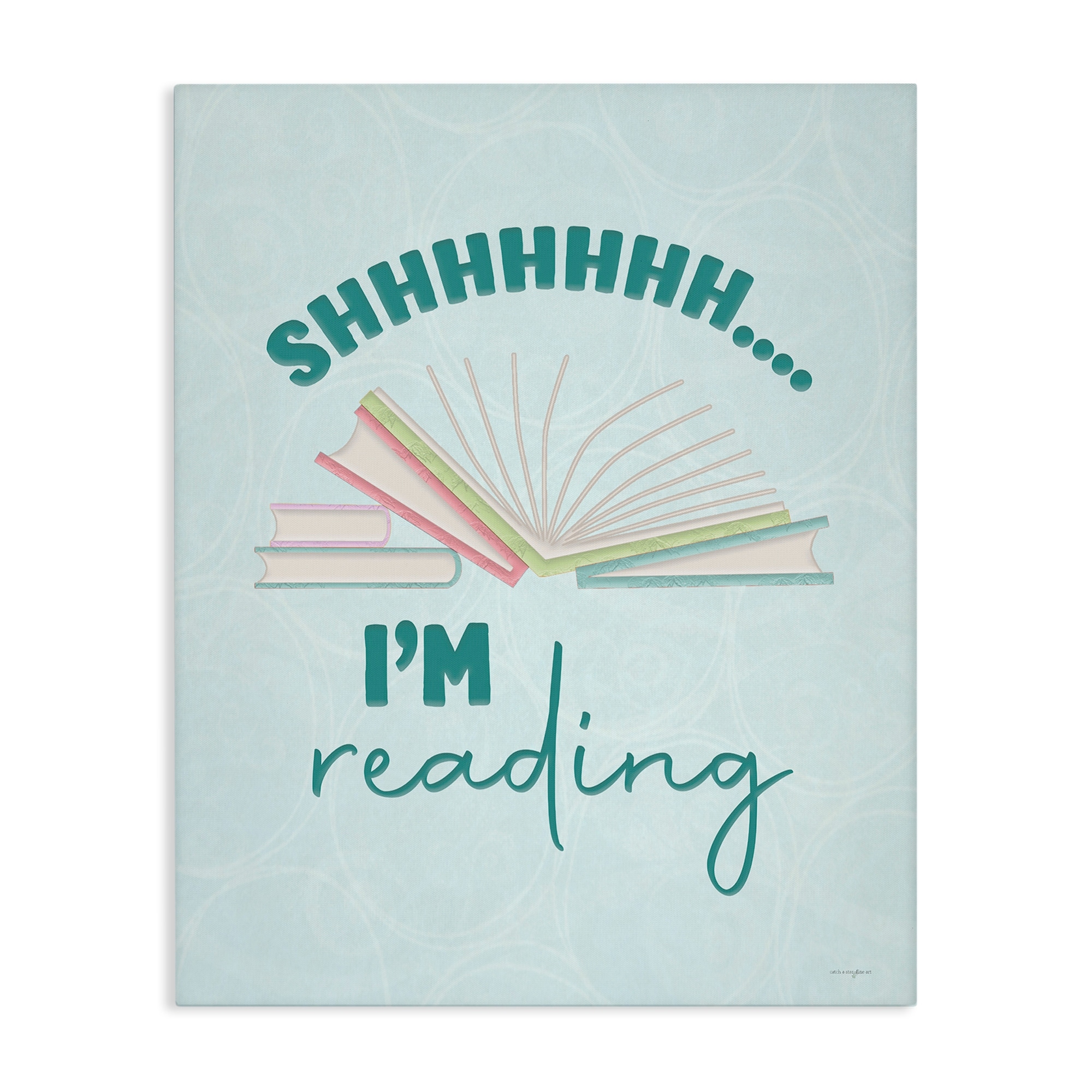 Stupell Shhh I'm Reading Canvas Wall Art Design By Seven Trees Design