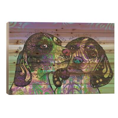 Life Is Too Short Print On Wood by Dean Russo - Multi-Color