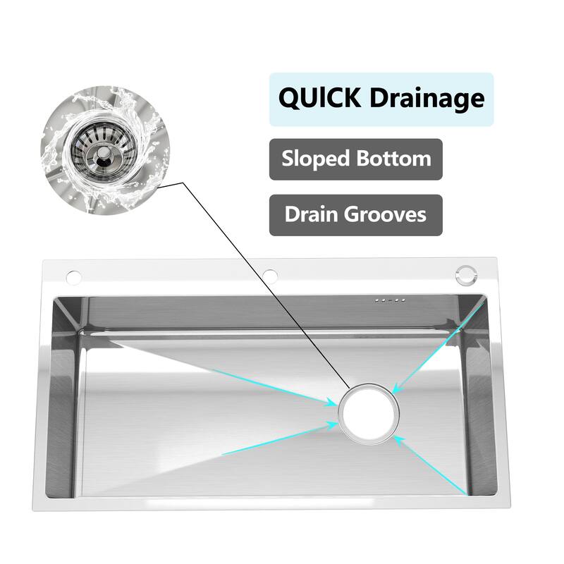 Drop in Stainless Steel Bar Single Bowl with Accessories