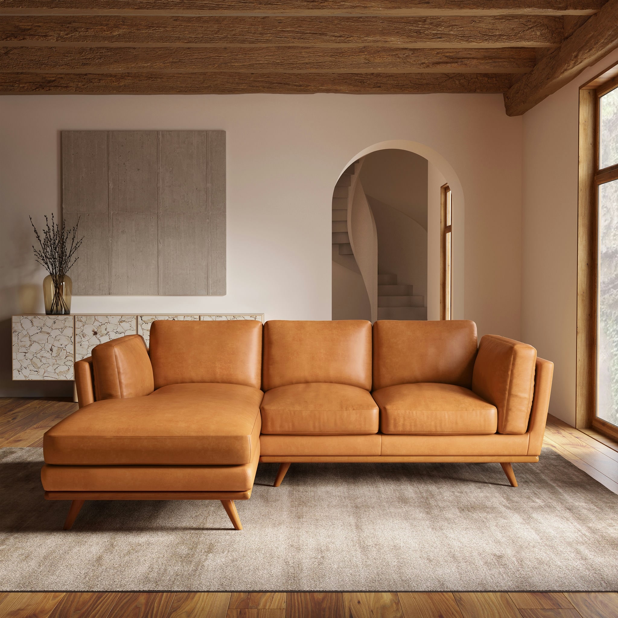 Poly & Bark Cadiz Sectional Sofa - Genuine Italian Leather