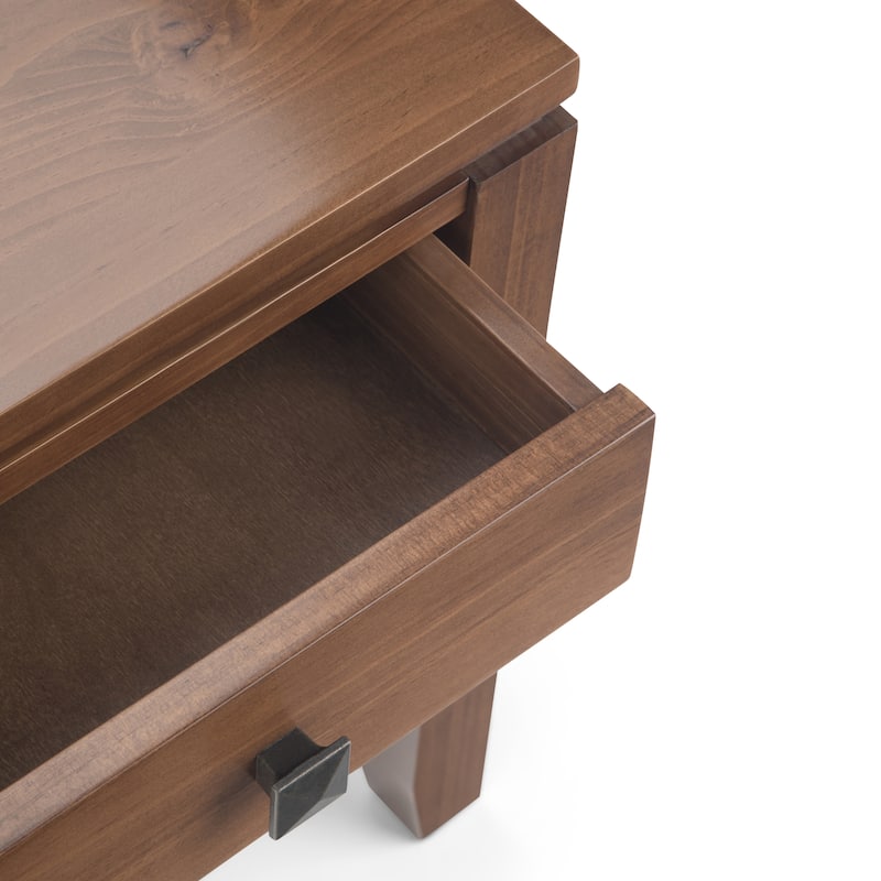 WYNDENHALL Essex Solid Wood 18-inch Square 1-drawer End Table