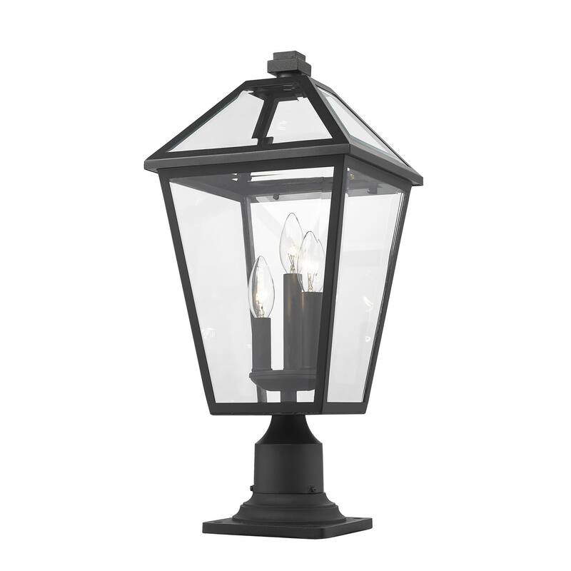 Z-Lite Talbot 3 Light 22" Tall Outdoor Pier Mount Post Light