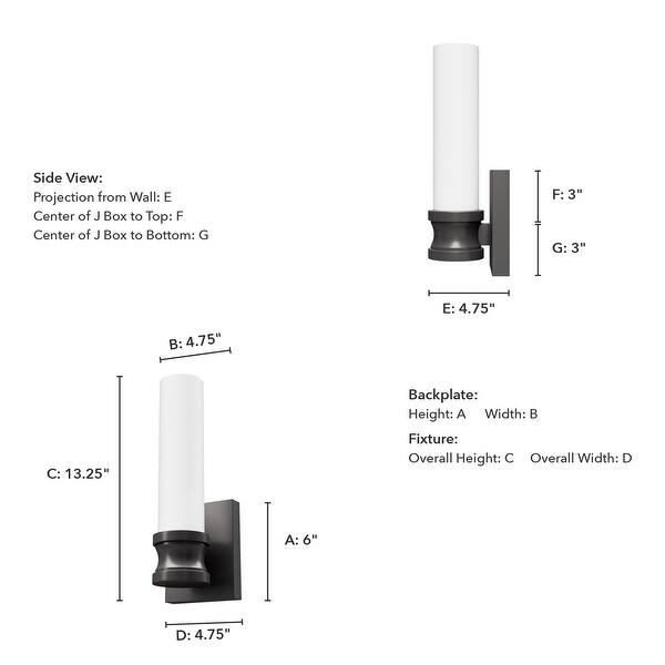 dimension image slide 0 of 7, Hunter Lenlock 1 Light Wall Sconce - Glam, Contemporary - Damp Rated!