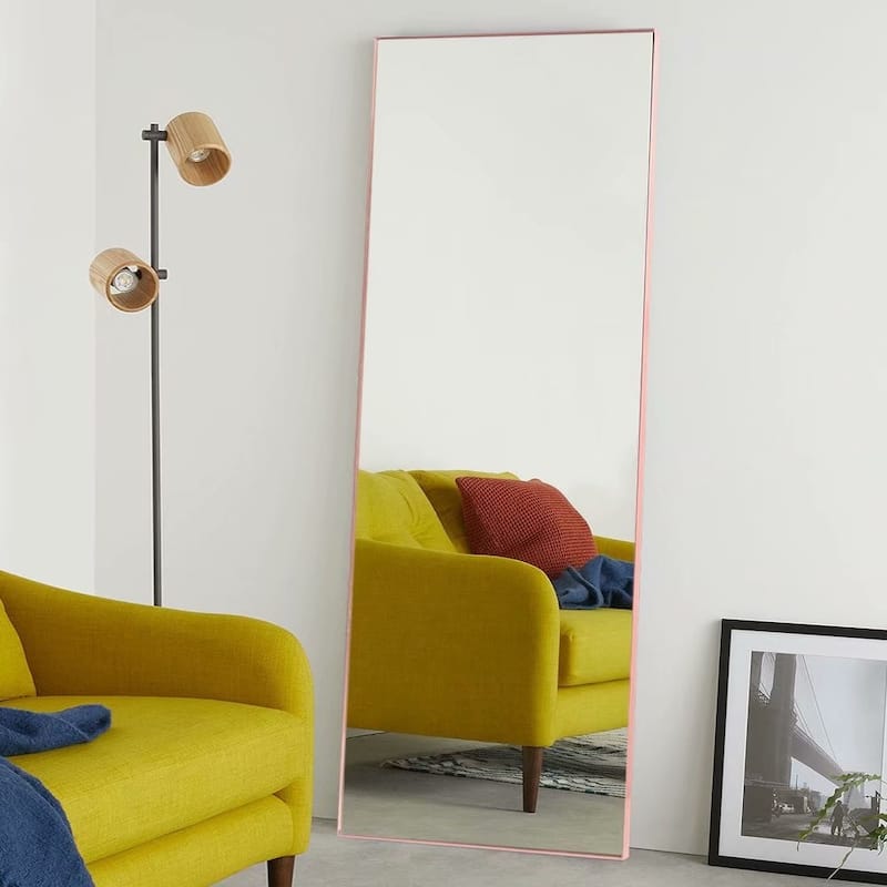 Dovelina Modern Full Length Floor Mirror - Freestanding Vanity Mirror for Bathroom or Living Space