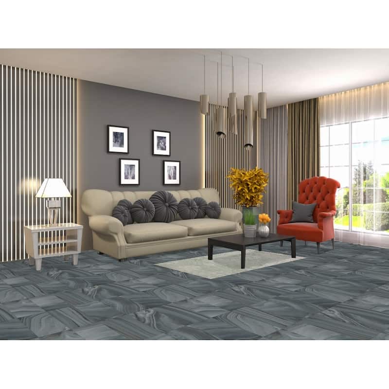 Striped Green Modern Abstract Accent Rug Handmade Wool Carpet - 2'8"x 4'9"