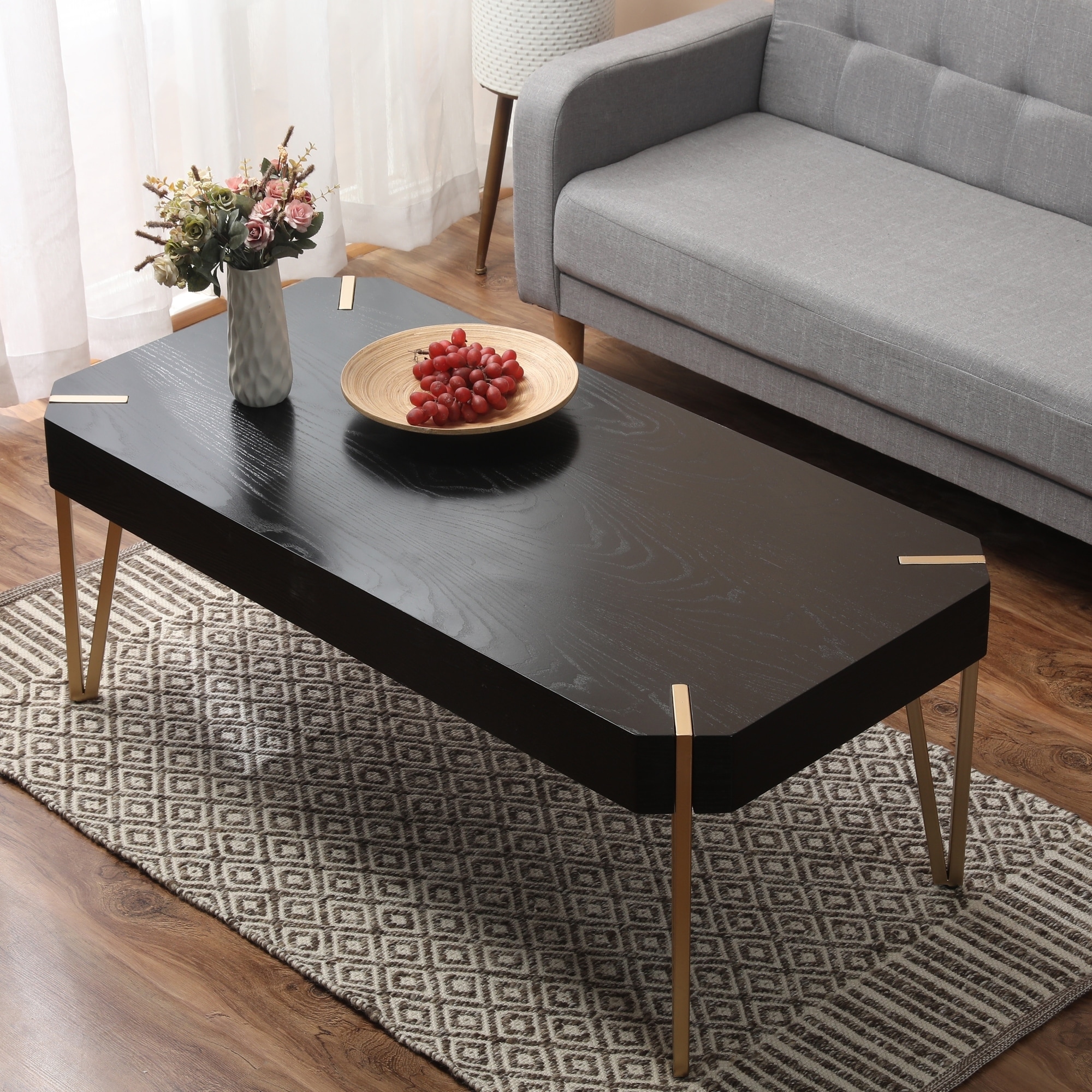 Carson Carrington Tammsberg Wood and Metal Coffee Table - 46.13" W