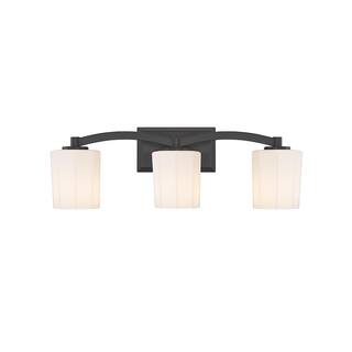 Whitney 3-Light Bathroom Vanity Light in Matte Black