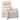 vidaXL Massage Recliner Cream Fabric - 28.7" x 35.4" x 39.4"