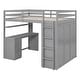 preview thumbnail 33 of 40, Elegant Full size Loft Bed with Drawers, Desk and Wardrobe, Health and Comfort, Sturdy Construction & Safety Guaranteed, White