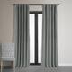 Exclusive Fabrics Signature Silver Grey Blackout Velvet Curtain Panel - 50 X 84 - Silver Grey