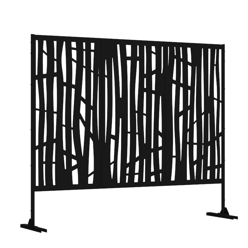 Jungle Metal Privacy Screen Panel Free Standing - 72*47