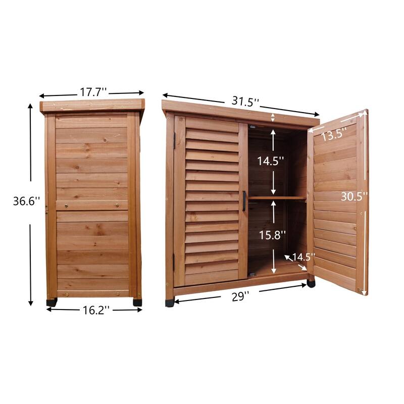 Potting Bench with Storage Cabinet and Metal Table Top