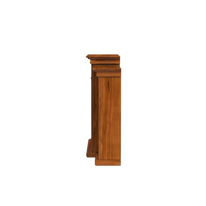 SEI Furniture Jennifer Electric Fireplace and Mantel with Bookshelves