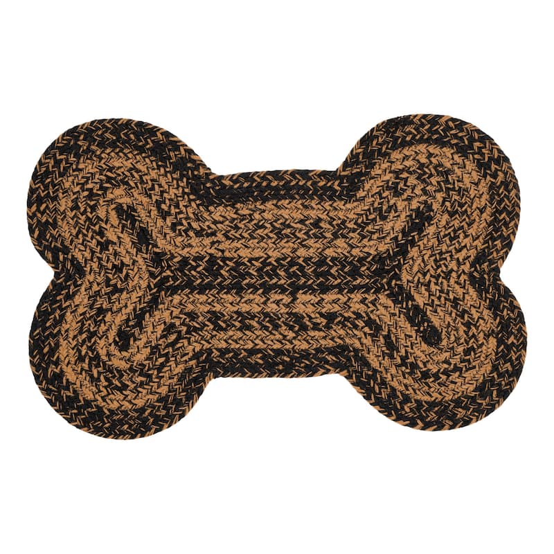 Black & Tan Indoor/Outdoor Medium Bone Rug 15x23 - 3'6"