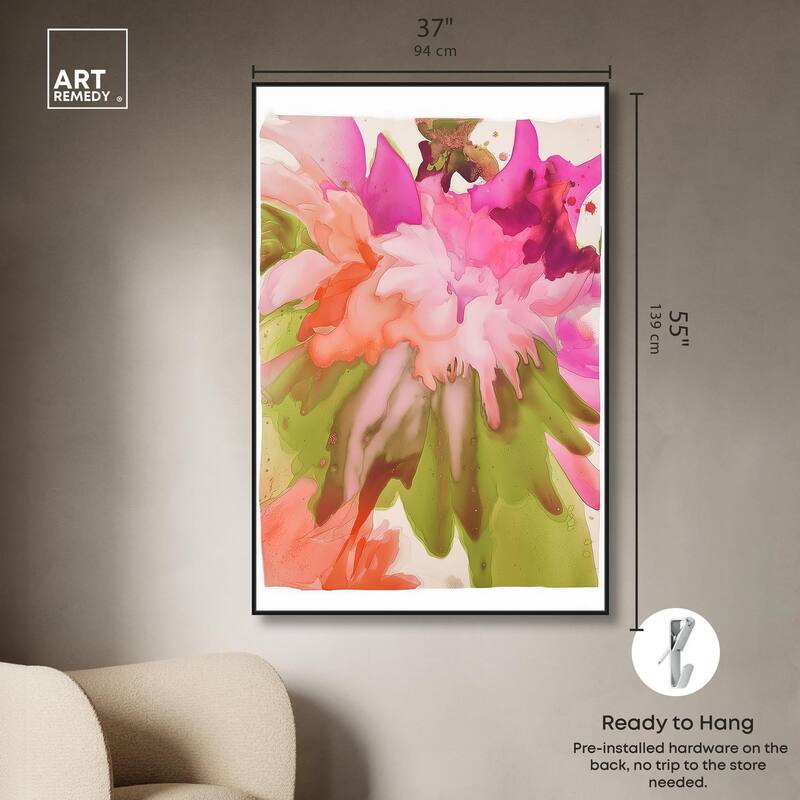 Vibrant Fluidity Floral IV Canvas by Art Remedy