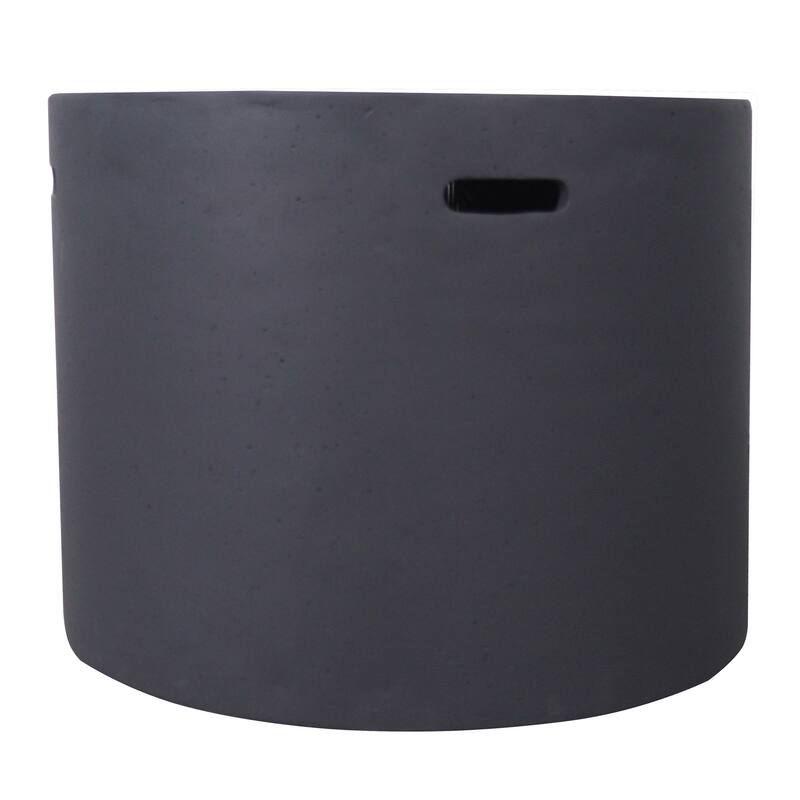 31.1 in. W x 31.1 in. D x 24.5 in. H Round Propane Burning Outdoor Fire Pit in Dark Grey