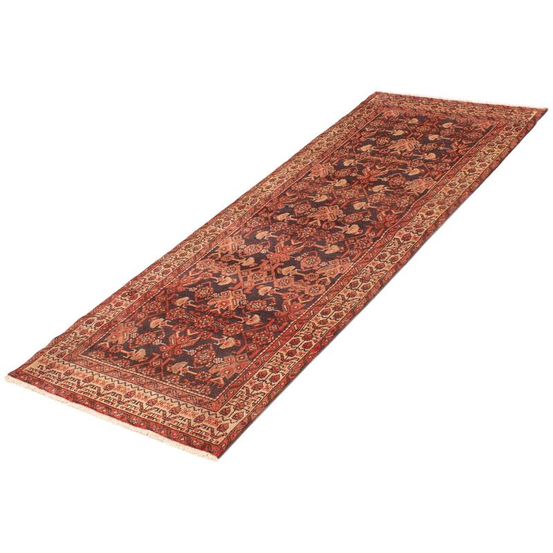 ECARPETGALLERY Hand-knotted Andelz Grey Wool Rug - 3'7 x 9'7