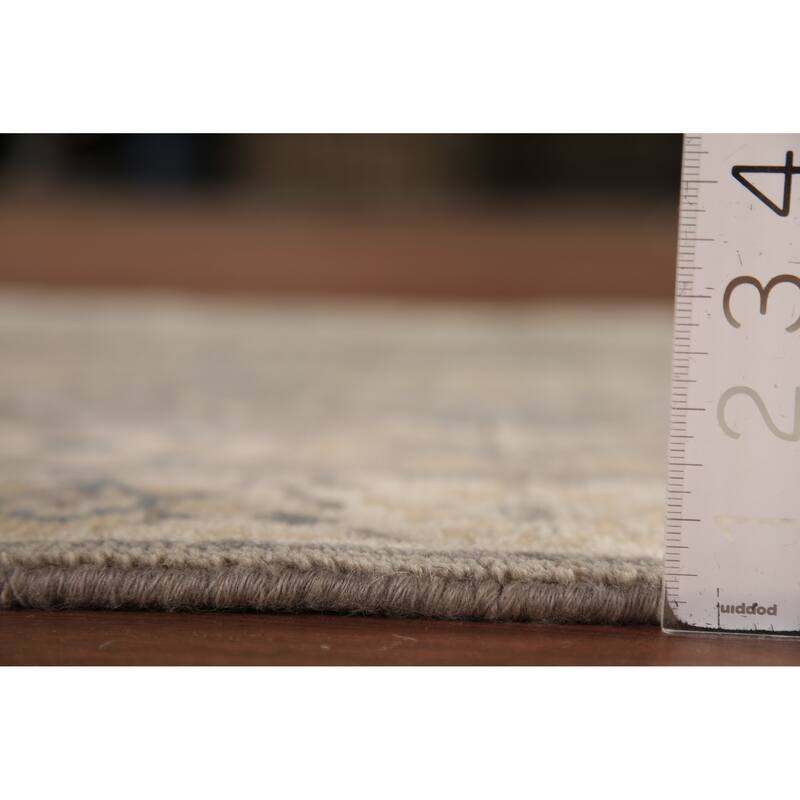 Earth Tone Oushak Indian Runner Rug Hand-Knotted Wool Carpet - 2'7" x 10'0"