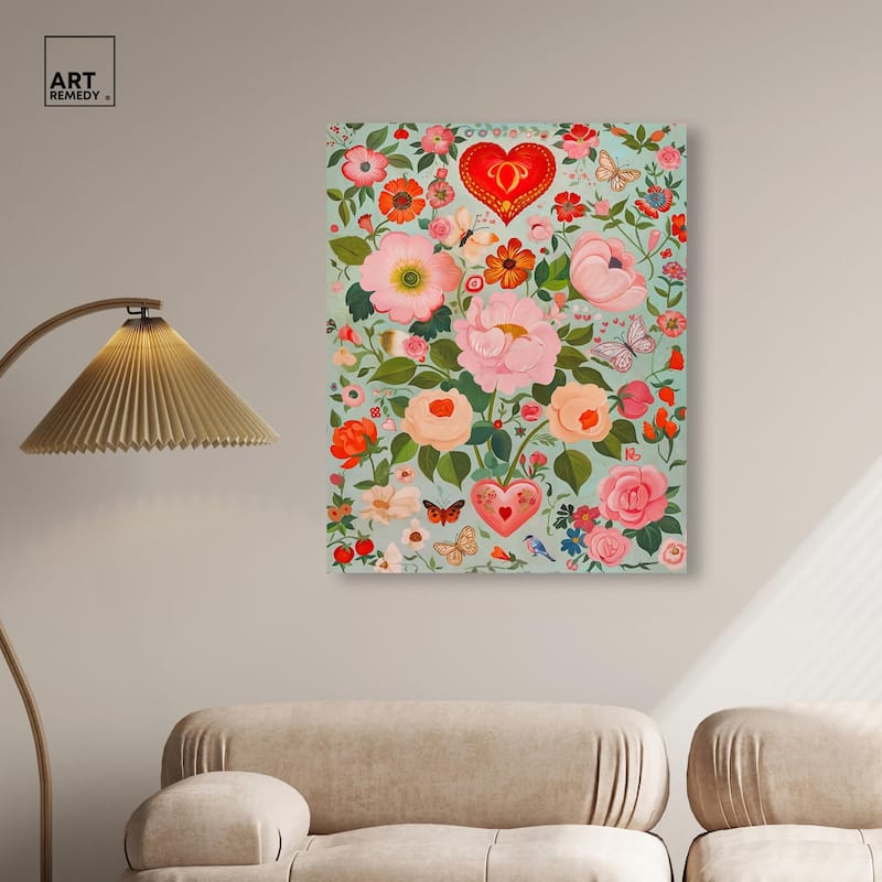 Festival of Flowers Canvas by Art Remedy, Gallery Wrapped