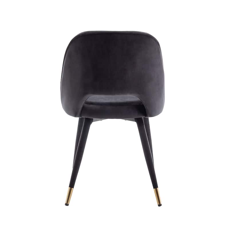 Porthos Home Orel Velvet Dining Chairs with Gold Trim, Set of 2