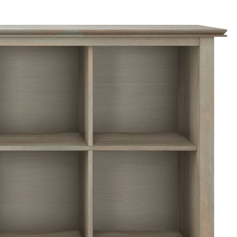 WYNDENHALL Stratford SOLID WOOD 57 inch Wide Transitional 8 Cube Storage Sofa Table - 57 inches wide