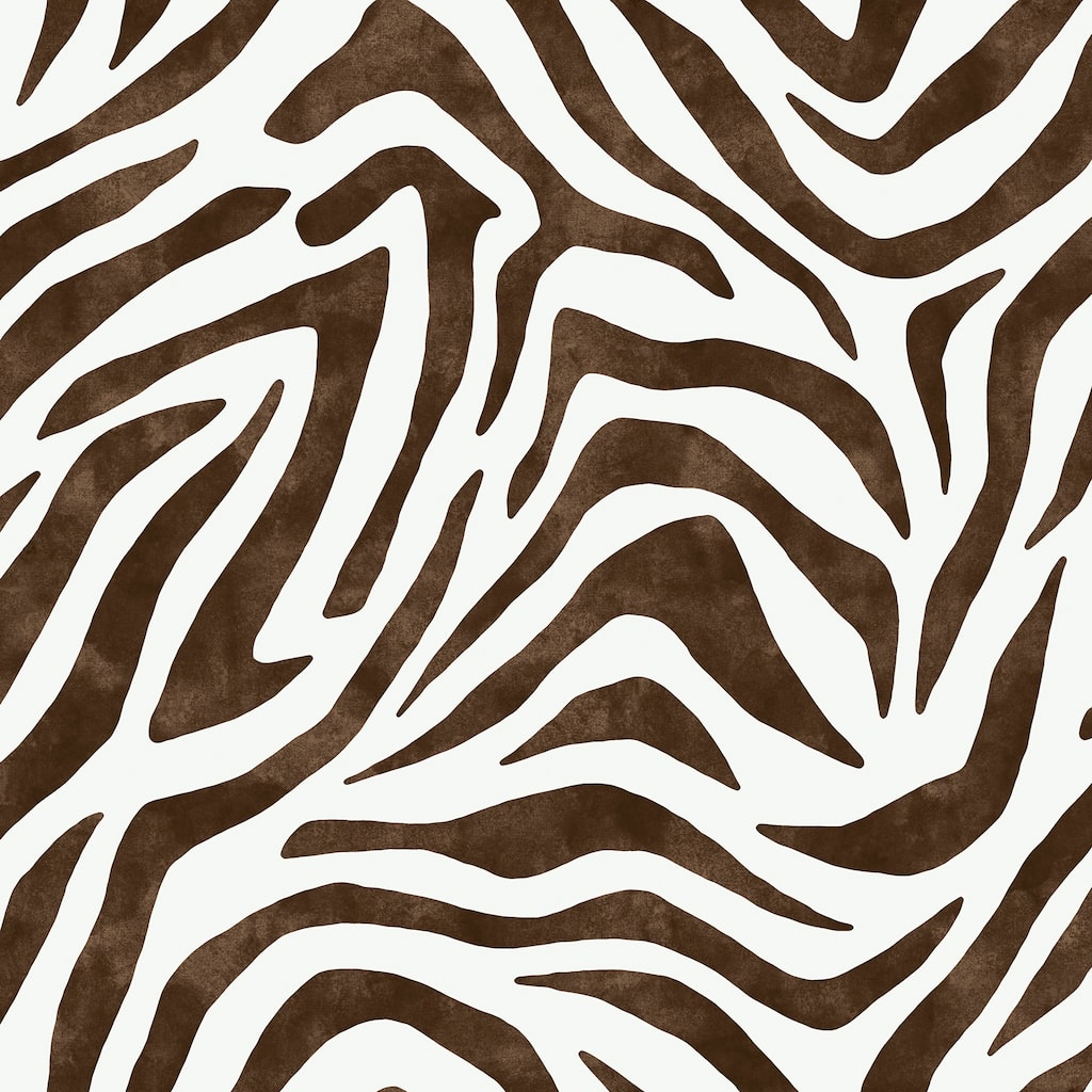 RuPaul RuZebra Brown Peel and Stick Wallpaper