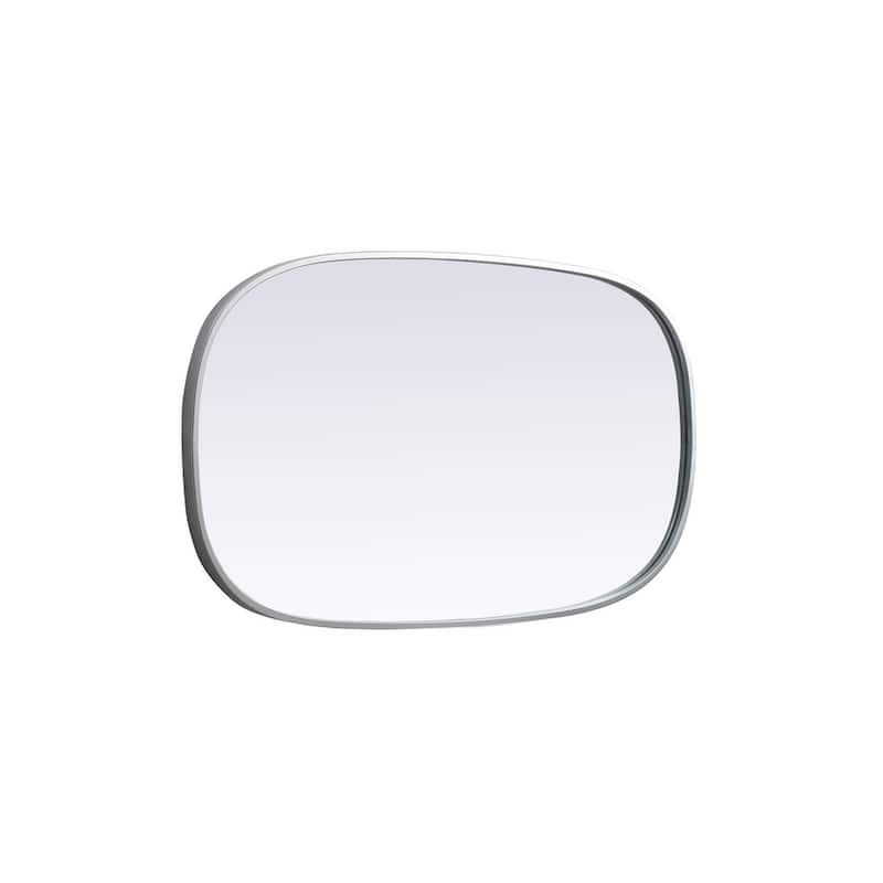 Indigo Home Metal Frame Oval Mirror 20x36 Inch